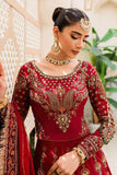 MariaB Couture DEEP RED Raw Silk Maxi -